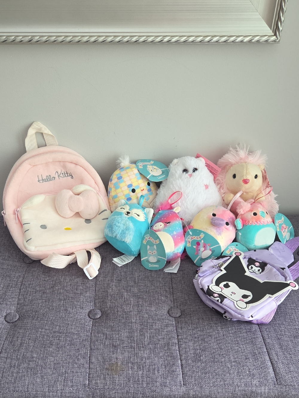 Hello Kitty Plush Backpack with Assorted Squashmallows